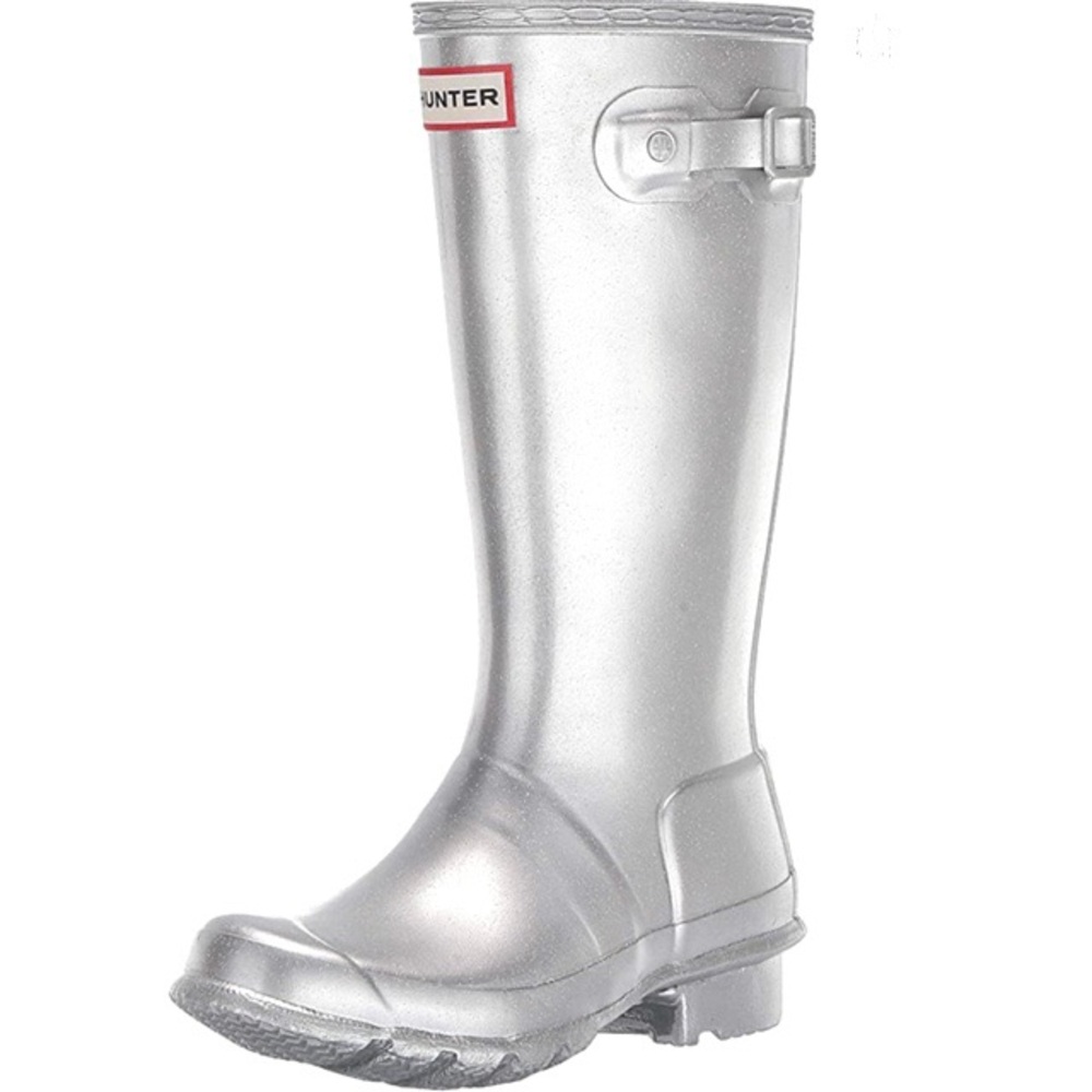 Hunter Kids Silver Tall Rain Boot